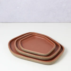 Trio de travessas orgânicas